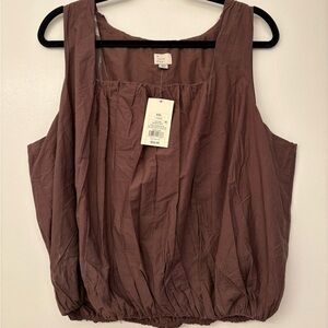 NWT Women's Brown Sleeveless Top